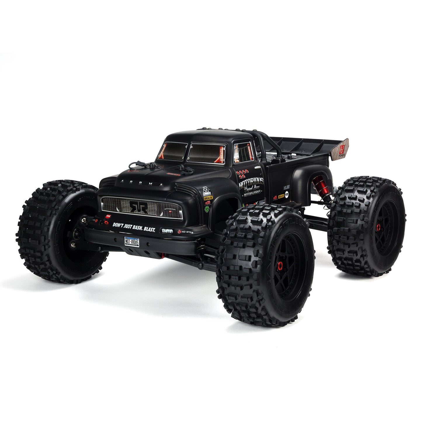 Arrma NOTORIOUS V6 1/8 6S BLX 4WD Brushless Classic Stunt Truck with Spektrum RTR, (Choose your Color)