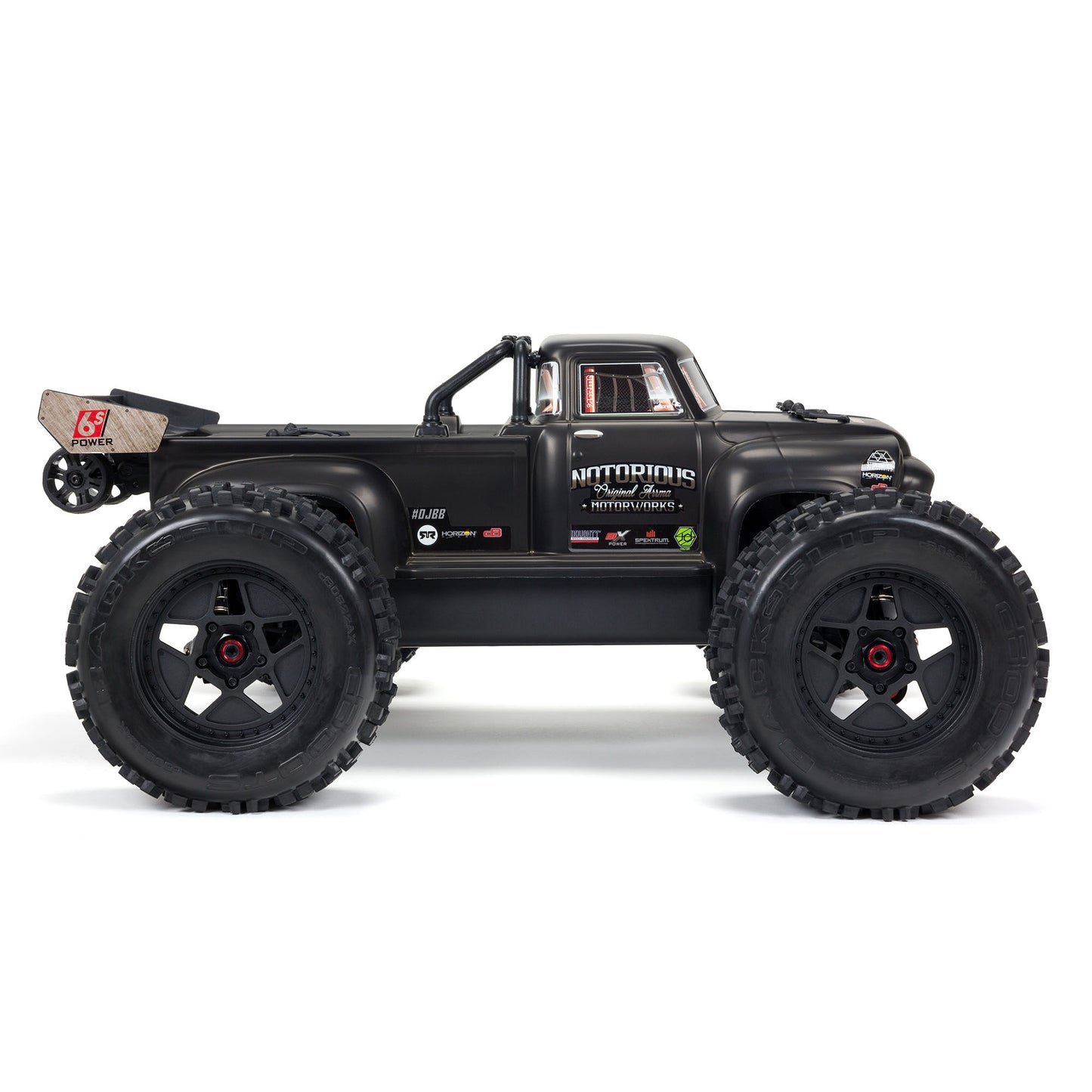 Arrma NOTORIOUS V6 1/8 6S BLX 4WD Brushless Classic Stunt Truck with Spektrum RTR, (Choose your Color)