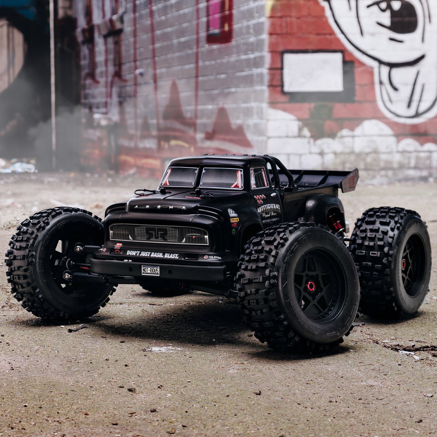 Arrma NOTORIOUS V6 1/8 6S BLX 4WD Brushless Classic Stunt Truck with Spektrum RTR, (Choose your Color)