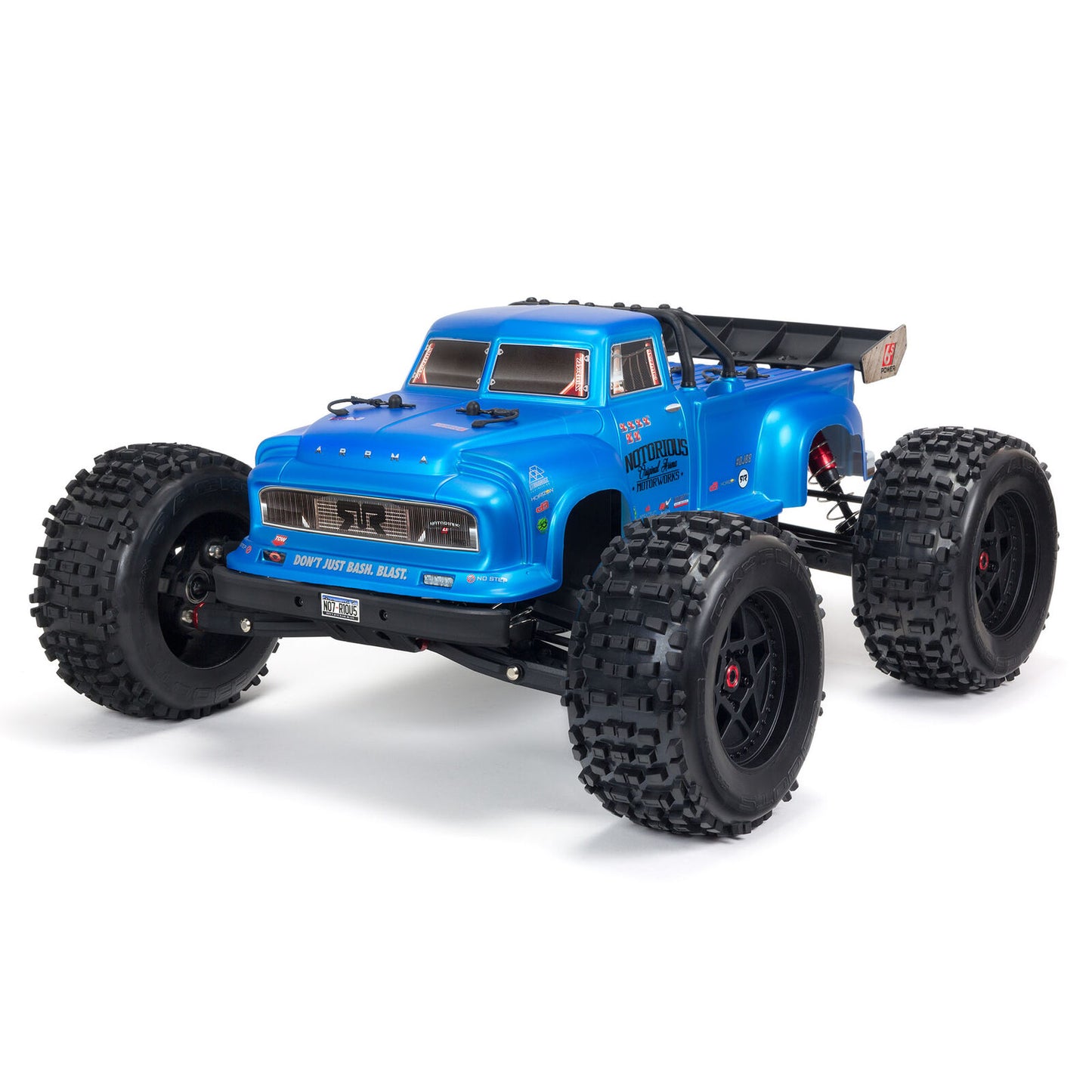 Arrma NOTORIOUS V6 1/8 6S BLX 4WD Brushless Classic Stunt Truck with Spektrum RTR,  (Choose your Color)