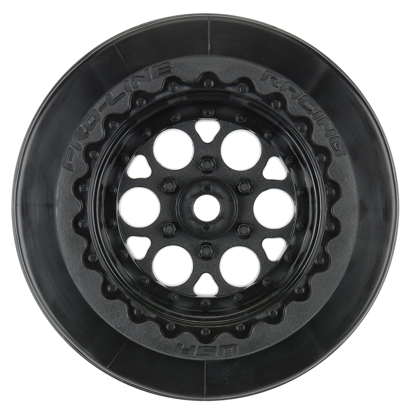 Pro-Line Showtime+ Wide Drag Spec Rear Drag Racing Wheels (2) w/12mm Hex (Black)