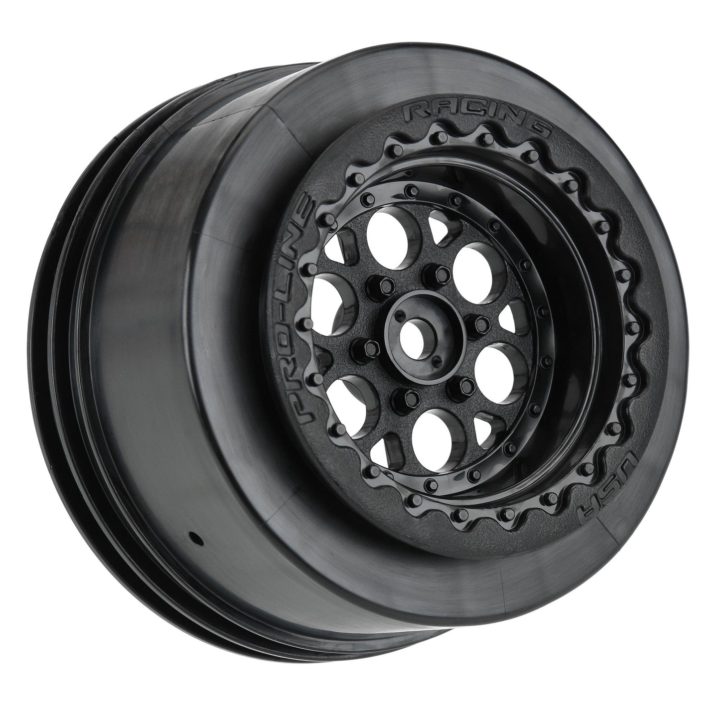 Pro-Line Showtime+ Wide Drag Spec Rear Drag Racing Wheels (2) w/12mm Hex (Black)