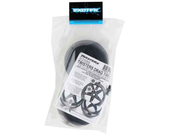 Exotek Twister Pro Belted Drag Tire & Wheel Set (2)