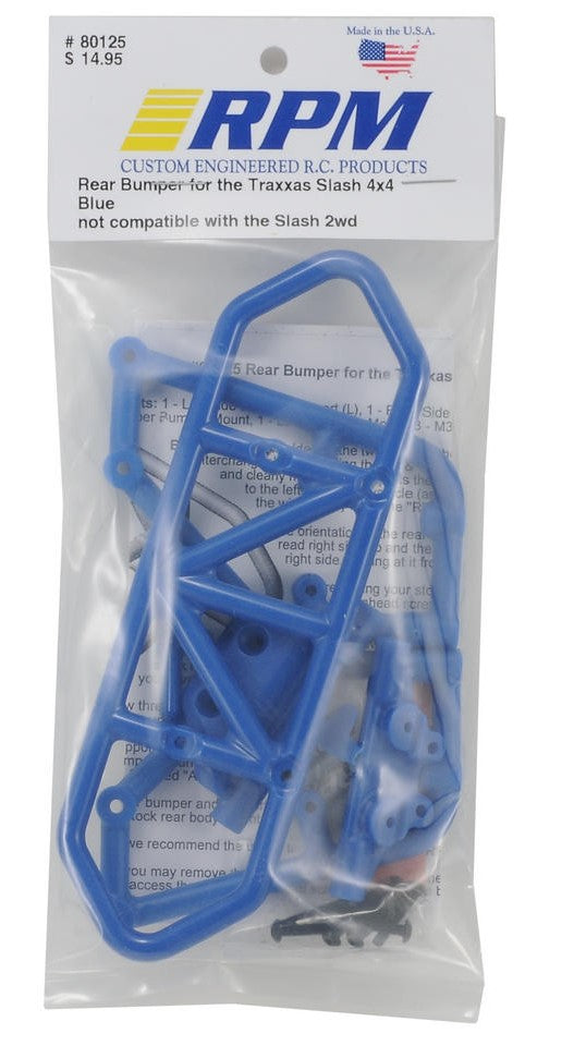RPM Traxxas Rear Bumper (Blue) (Slash 4x4)