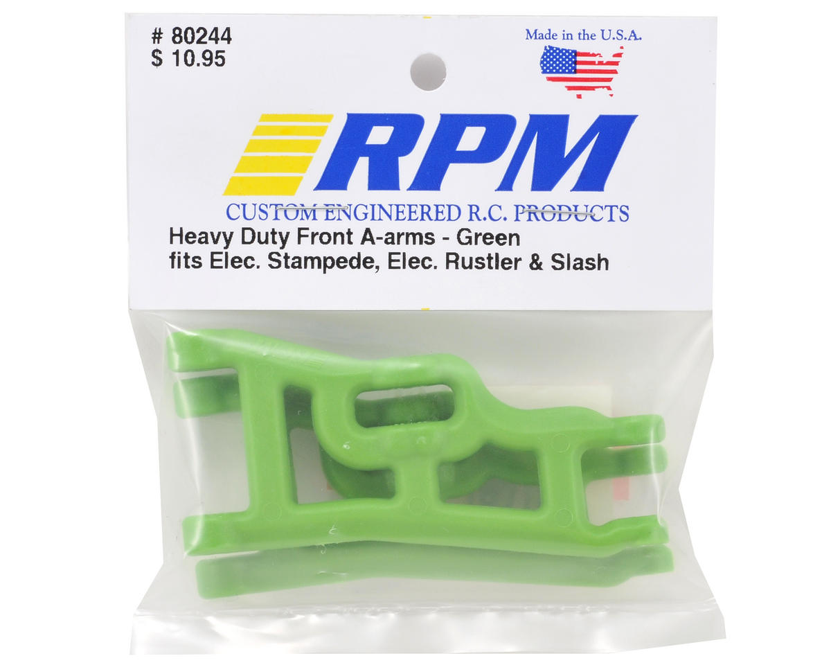 RPM Traxxas Heavy Duty Front A-arms Slash 2wd, Electric Rustler/Stampede Green