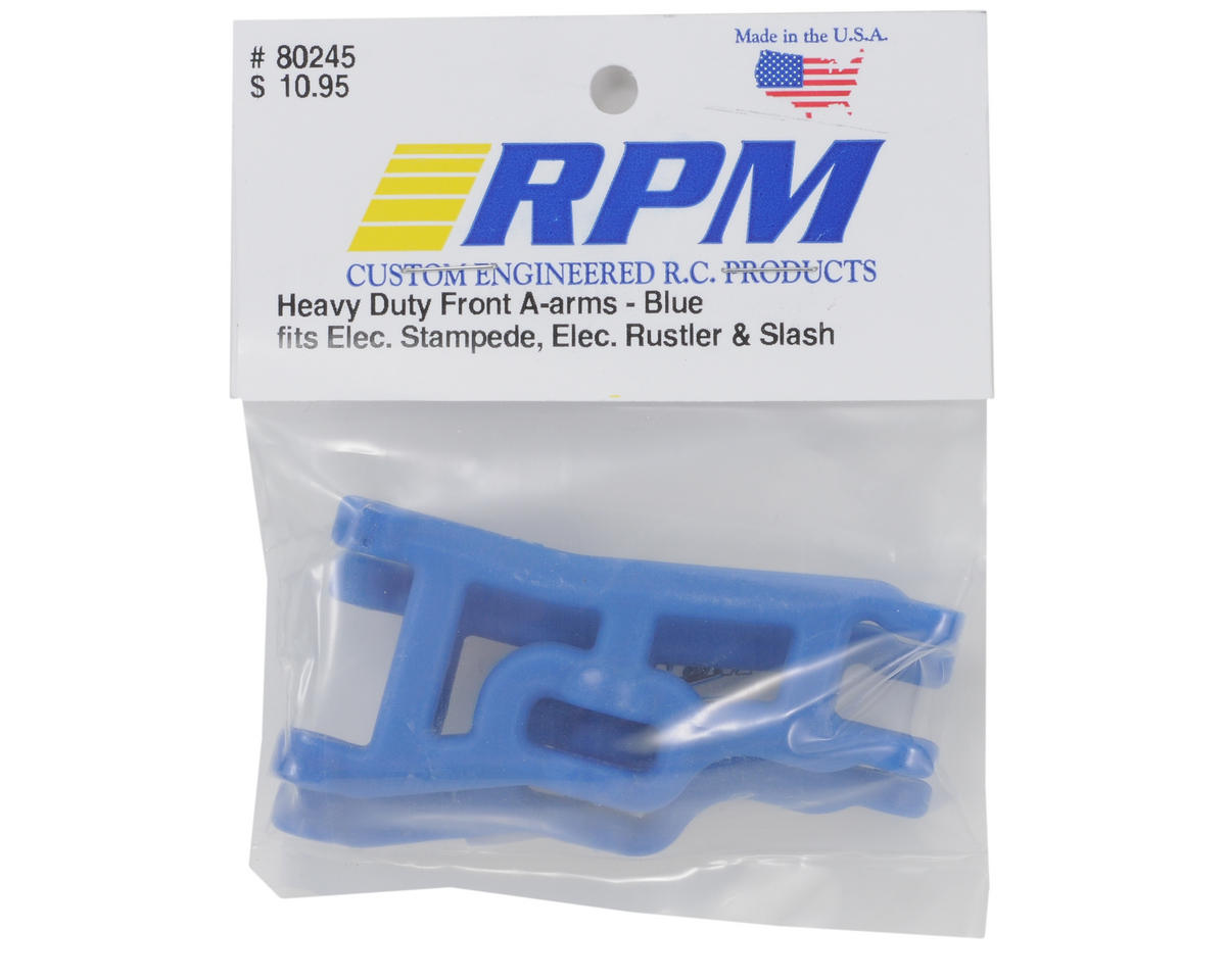 RPM Traxxas Heavy Duty Front A-arms Slash 2wd, Electric Rustler/Stampede (Blue)