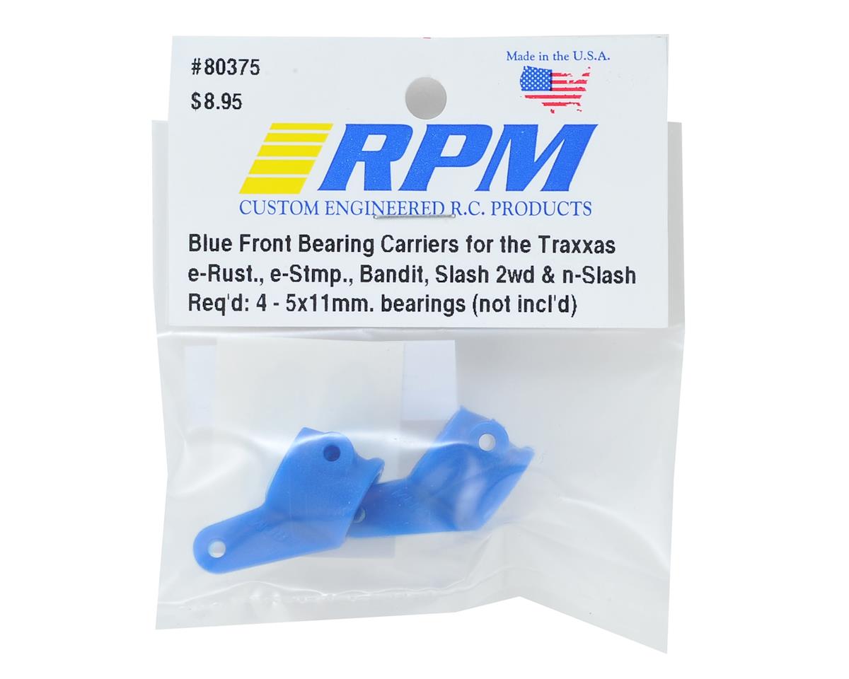 RPM Traxxas Front Bearing Carriers Slash 2wd, Electric Rustler/Stampede/Bandit Blue