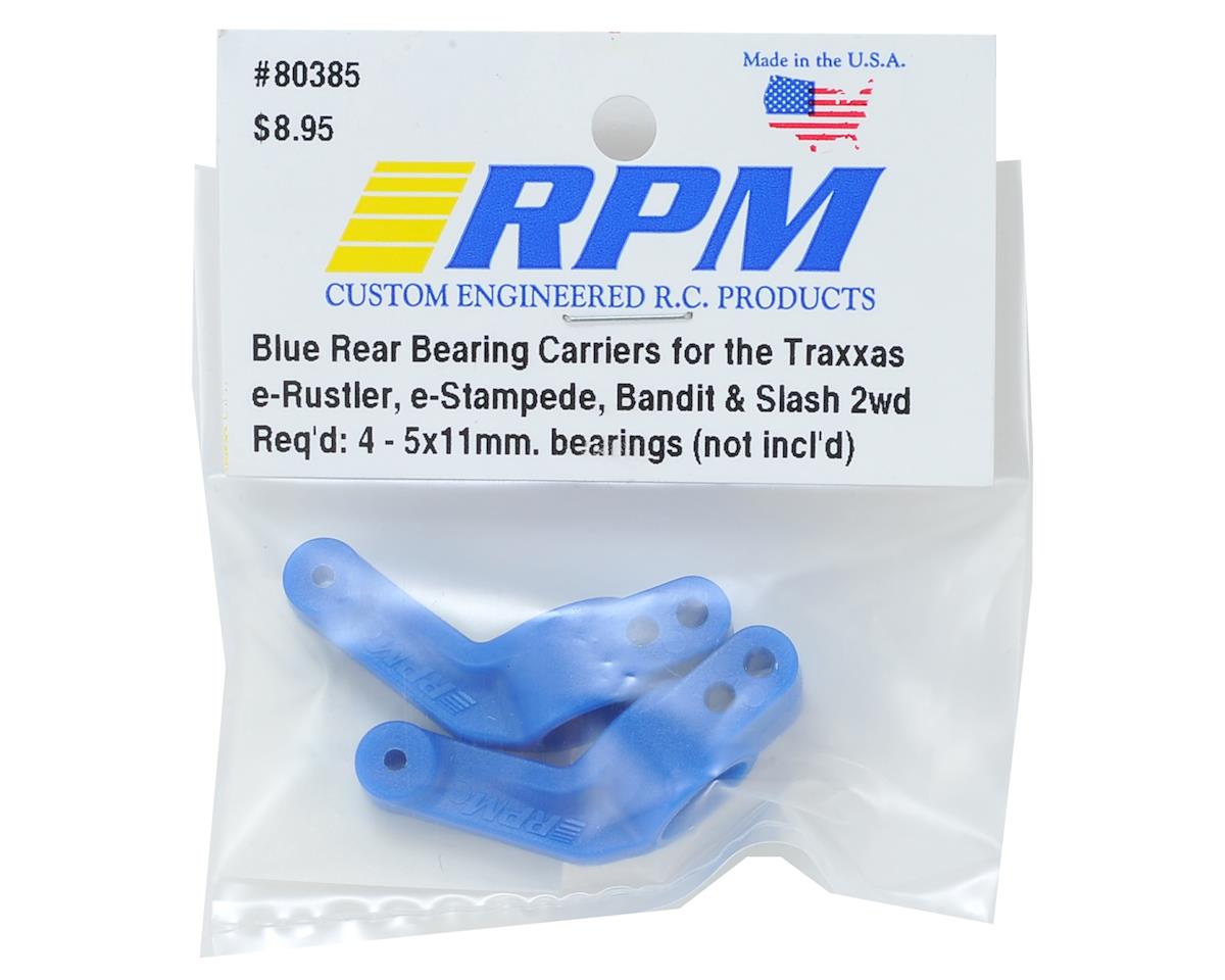 RPM Traxxas Rear Bearing Carriers Slash 2wd, Electric Rustler/Stampede/Bandit Blue