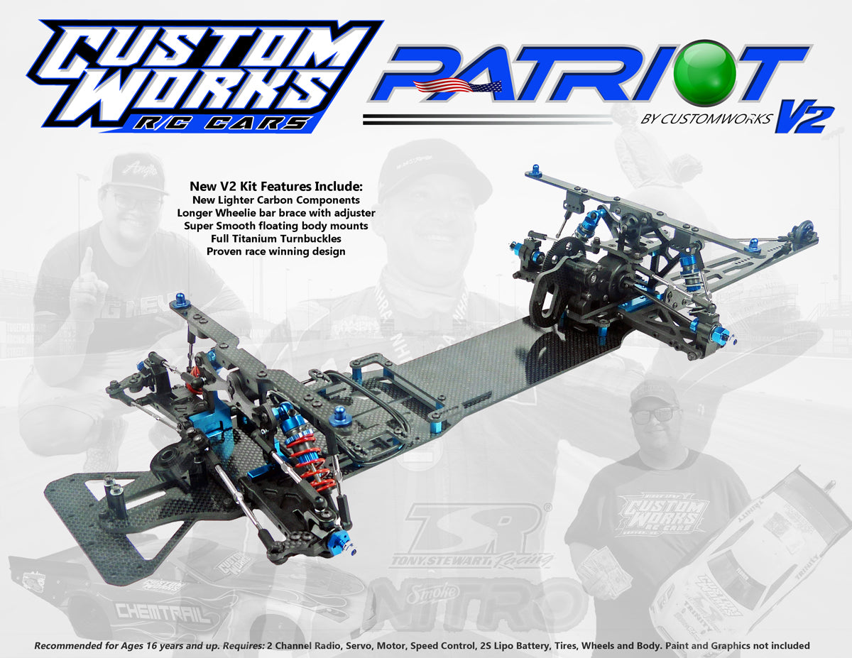 Custom Works Patriot V2 1/10 Electric Drag Race Chassis Kit – Anthony's ...