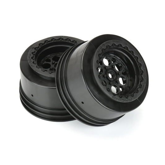 Pro-Line Showtime+ Wide Drag Spec Rear Drag Racing Wheels (2) w/12mm Hex (Black)