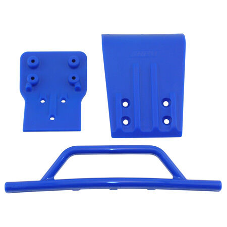 RPM Traxxas Slash 4x4 Front Bumper & Skid Plate (Blue)