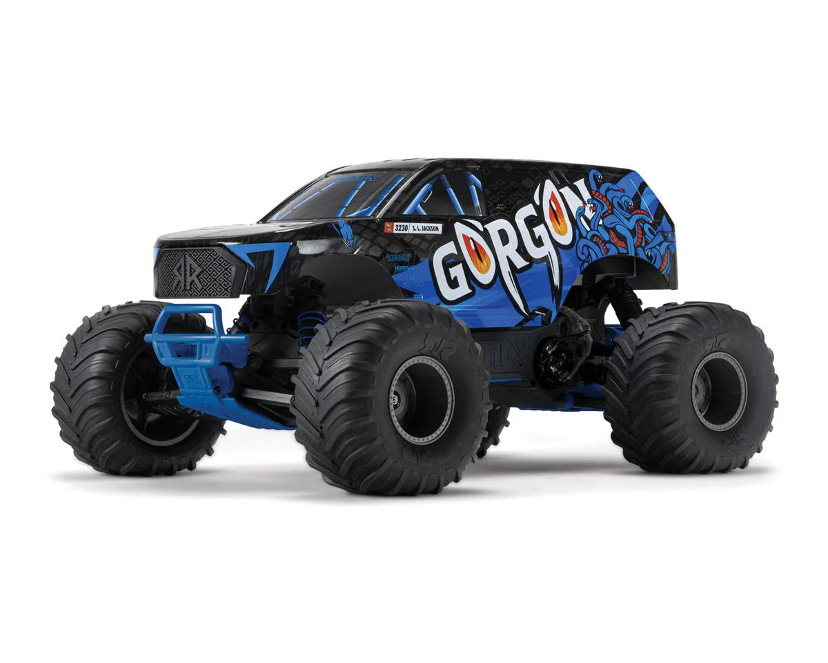 Arrma Gorgon 4X2 MEGA 550 Brushed 1/10 Monster Truck RTR (Blue) w/SLT2 2.4GHz Radio