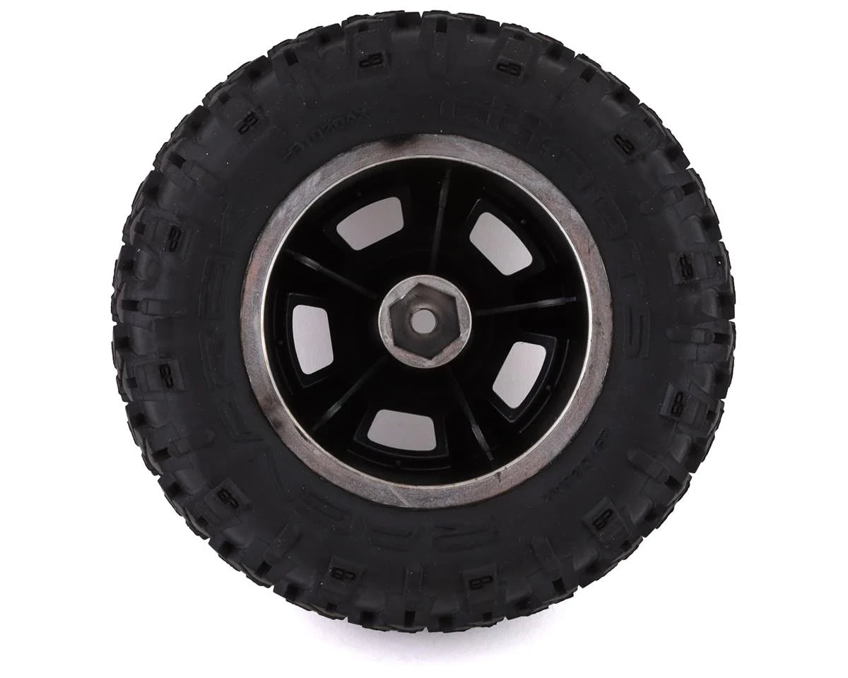 Arrma Ragnarok MT Tire ST Pre-Mounted (2) (Black Chrome)