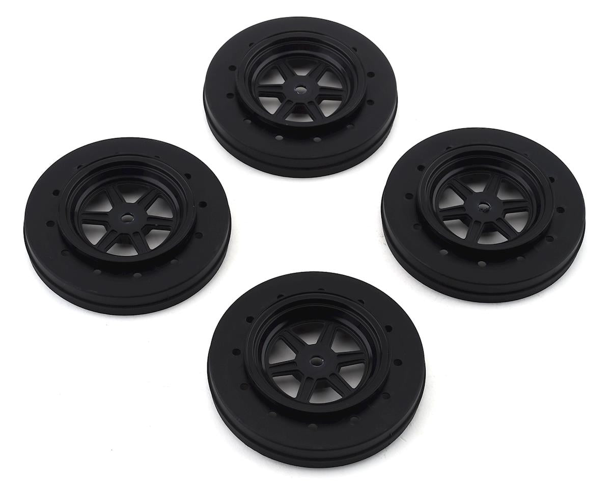 DE Racing Gambler Drag Racing Front Wheels (Black) w/12mm Hex