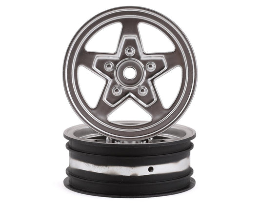 Losi 22S Drag Front Wheel (Satin Chrome) (2) w/12mm Hex