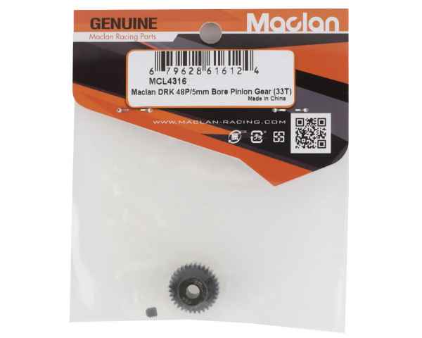 Maclan DRK 48P Steel Pinion Gear w/5mm Bore (33T)