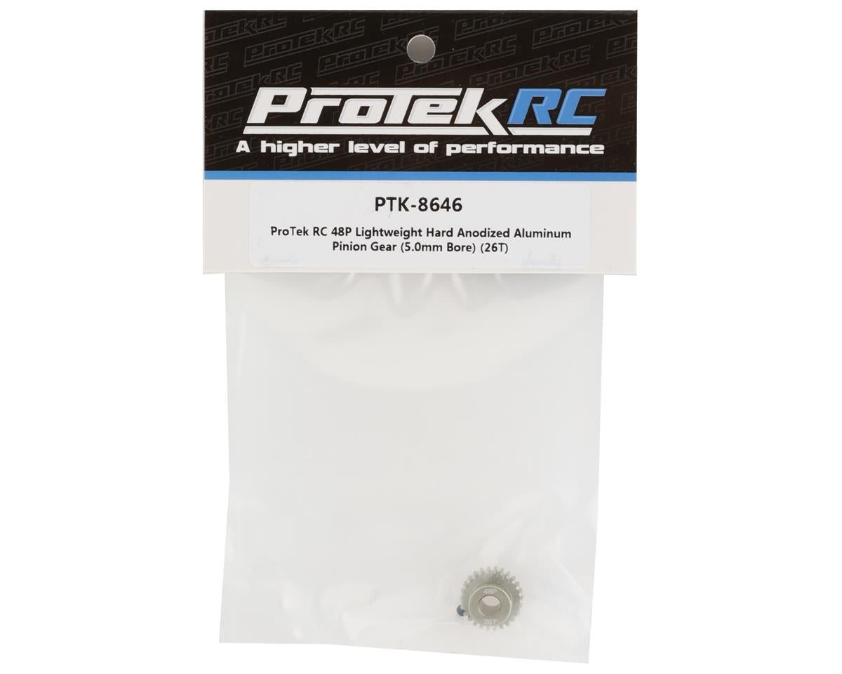 ProTek RC 48P Lightweight Hard Anodized Aluminum Pinion Gear (5.0mm Bore) (26T)