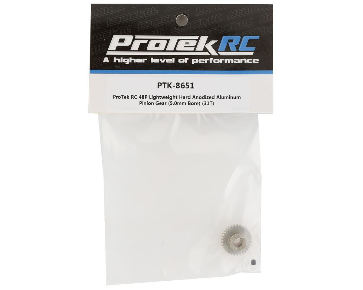 ProTek RC 48P Lightweight Hard Anodized Aluminum Pinion Gear (5.0mm Bore) (31T)