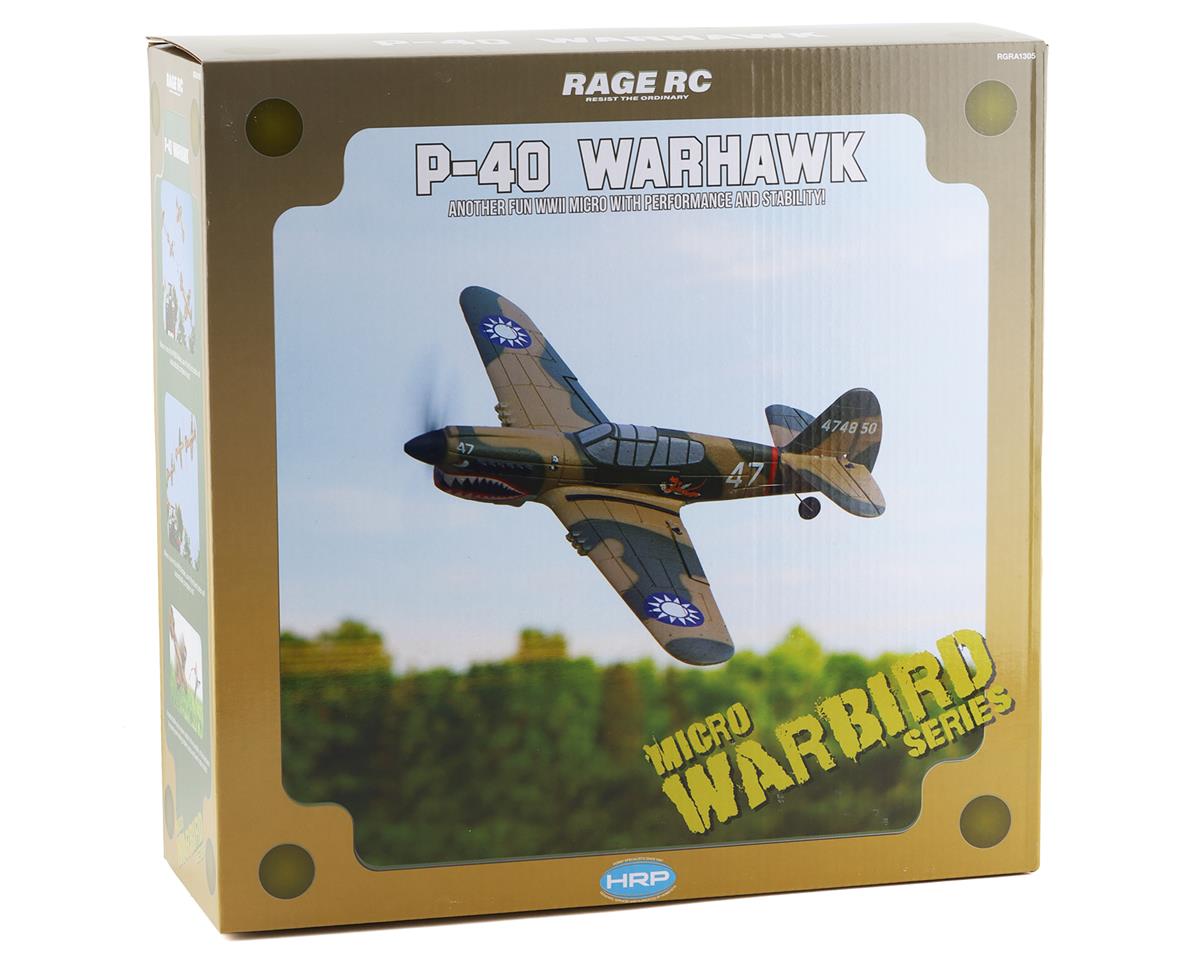 RAGE Curtiss P-40 Warhawk Micro Warbirds RTF Electric Airplane (400mm)