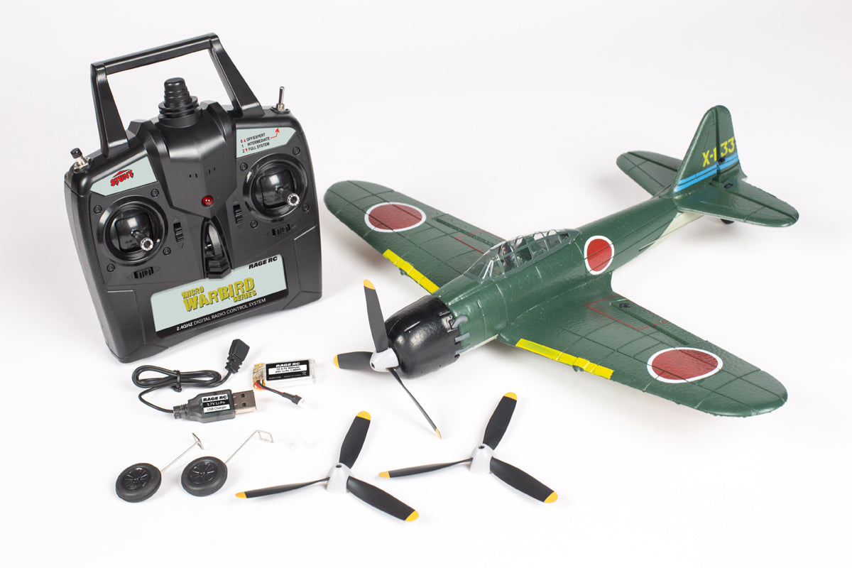 RAGE Mitsubushi A6M Zero Micro Warbirds RTF Electric Airplane (400mm)