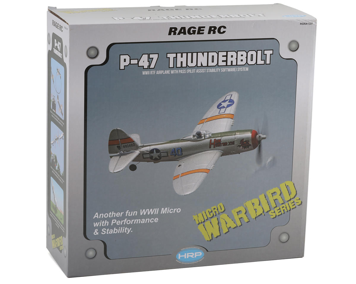 RAGE P-47 Thunderbolt Micro Warbird RTF Electric Airplane (400mm)