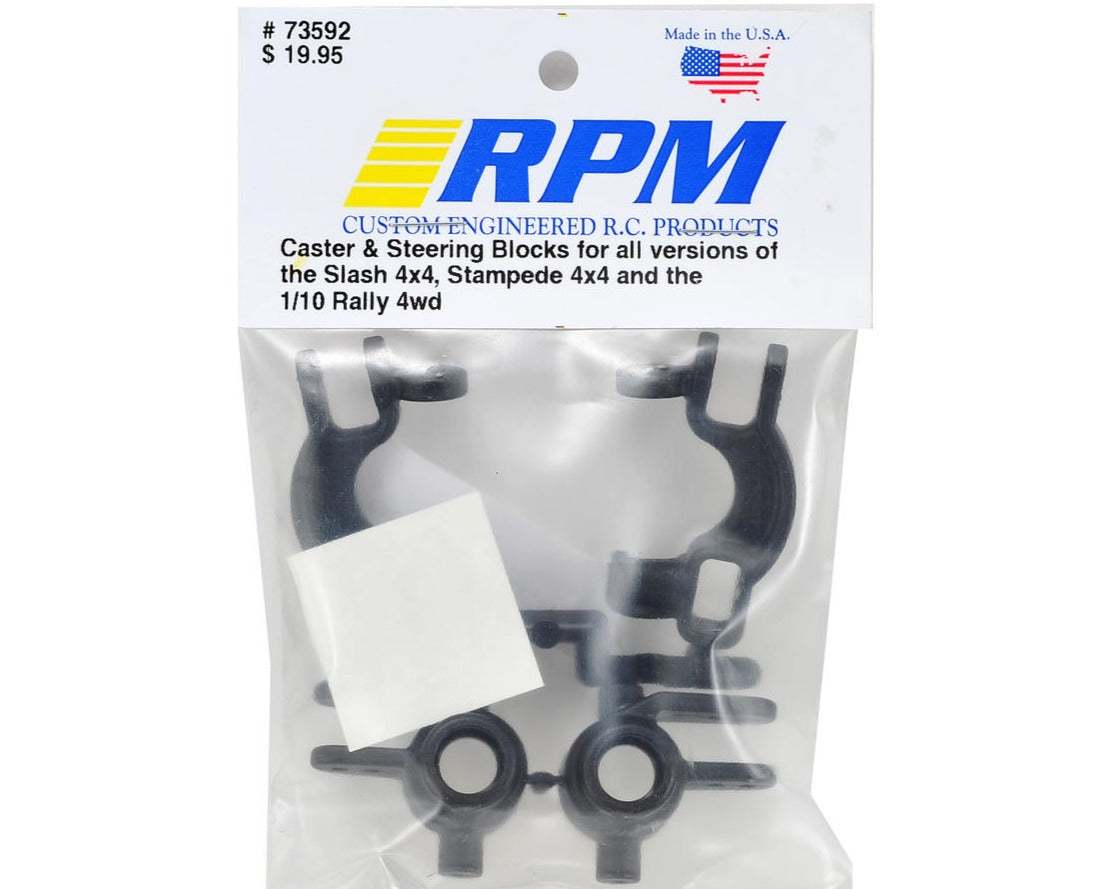 RPM Traxxas 4x4 Caster & Spindle Block Set (Black)