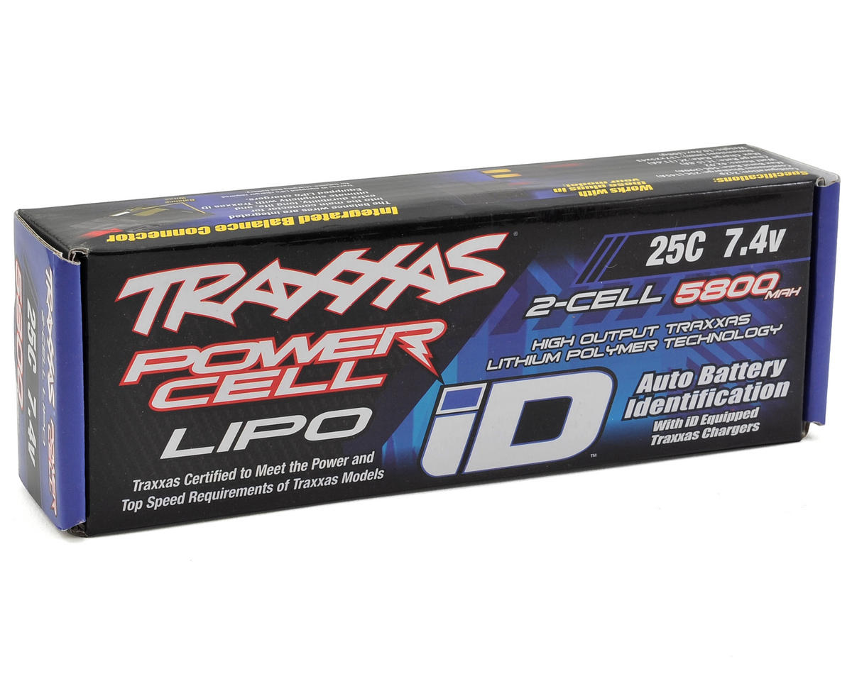 Traxxas 2S "Power Cell" 25C LiPo Battery w/iD Traxxas Connector (7.4V/5800mAh)