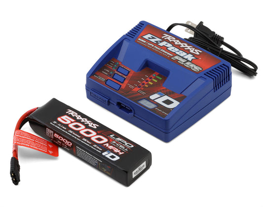 Traxxas 3S 25C LiPo Battery (11.1V/5000mAh) Completer Pack w/Traxxas ID EZ-Peak Charger