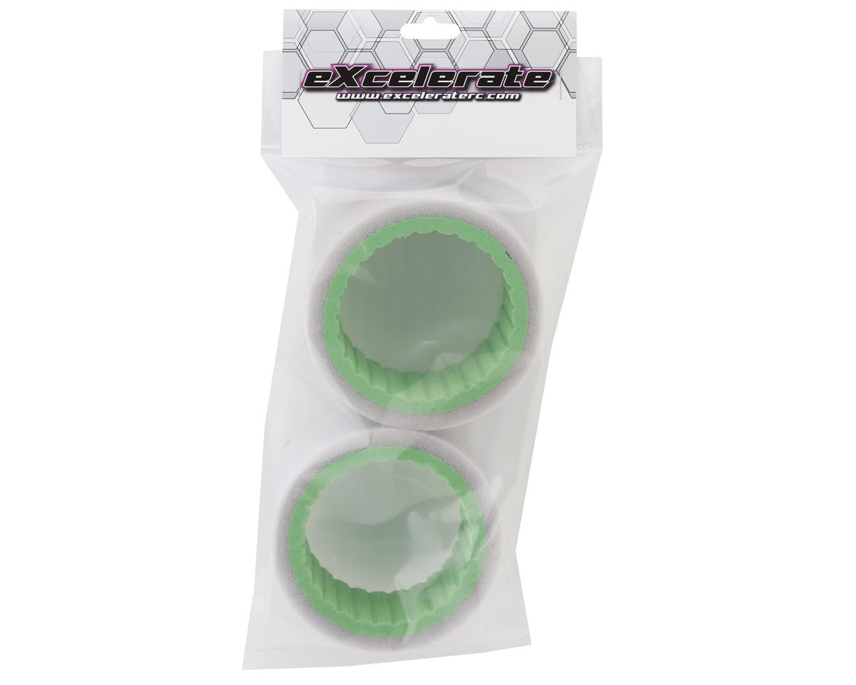 eXcelerate Pro Foam 2-Stage Short Course Drag Racing Inserts (2) (Green)