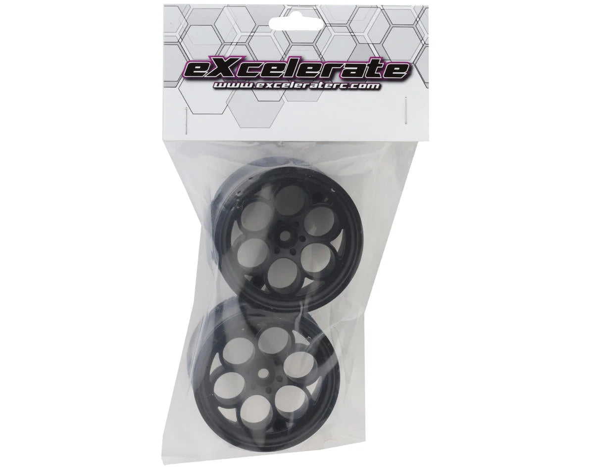 eXcelerate Looper Drag Racing Rear Wheels (Black) (2) (Narrow) w/12mm Hex